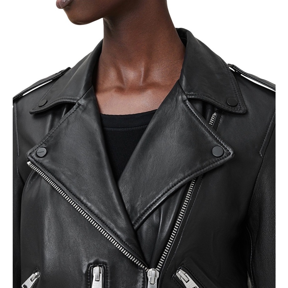 All Saints Classic Black Leather Jacket